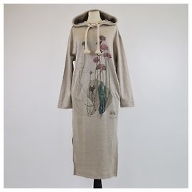 Robe Midi Sweat à Capuche Grise Loewe Gris