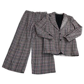 Set Blazer a Un Bottone con Stampa Houndstooth Multicolore Joseph & Pantaloni a Gamba Larga Multicolore