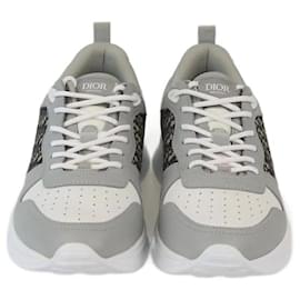 Christian Dior-Christian Dior Grey/White Oblique B25 Runner Sneaker-White,Grey