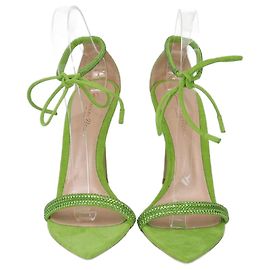 Gianvito Rossi Green Crystals Montecarlo Sandals Green