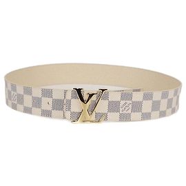 Ceinture LV Initiales en toile Damier Azur de Louis Vuitton 80 Autre