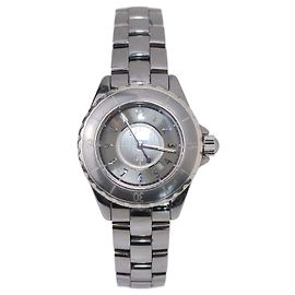 Chanel Grey High-Tech Ceramic Titanium J12 33 mm Watch Grey
