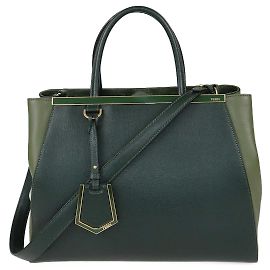 Fendi Vert Moyen 2Jours Tote Vert