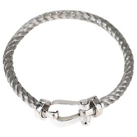 Pulsera de cable Force 10 en oro blanco Fred Blanco Dorado