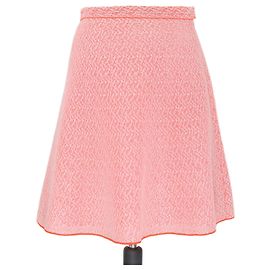 Jupe Texturée Néon Orange Christian Dior Orange