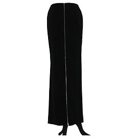 Thierry Mugler Mugler Black Zip Front Maxi Skirt Black