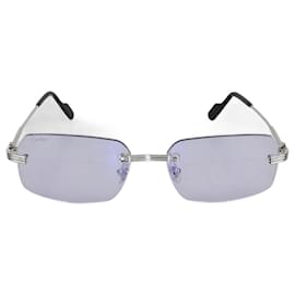 Cartier-Óculos de sol Premier De Cartier em prata/azul claro-Prata,Outro