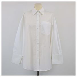 Camicia a maniche lunghe in popeline bianco sartoriale Valentino Bianco