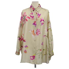 Camicia a maniche lunghe in seta stampata floreale multicolore Missoni Multicolore