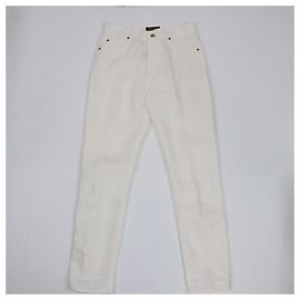 Loro Piana White Denim Slim Fit Pants White