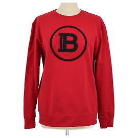 Sudadera Roja con Logo B Bordado Balmain Roja