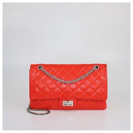 Bolsa Chanel 227 Reissue 2.55 em couro matelassé vermelho coral Vermelho