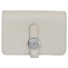 Hermès Hermes Pearl Grey Dogon Card Holder Other