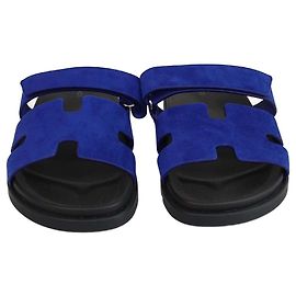 Sandálias Chypre Azul Smalt Hermès Outro