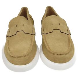 Mocassini Hermès Beige Albastre Guillaume Beige