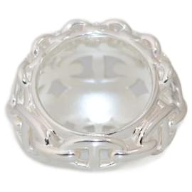 Hermès-Bague Large Chaine D' Ancre Multichaines en Argent Hermes-Argenté