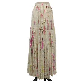 Saia maxi de renda floral multicolorida Missoni Multicor
