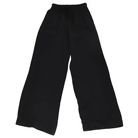 Valentino Black Drawstring Wide Leg Pants Black