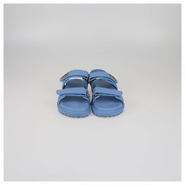 Christian Dior Light Blue Dioract Flat Sandals Light blue