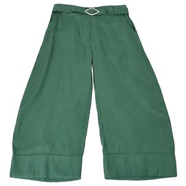 Calças largas verdes com cinto Ganni Verde