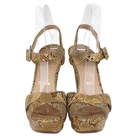 Christian Louboutin-Christian Louboutin Beige Amelissa Platform Sandals-Beige
