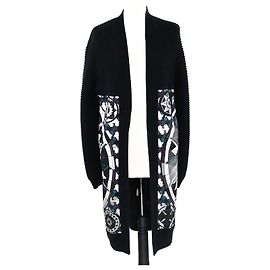Cárdigan largo Twillaine Rose de Compass Hermès Negro/Multicolor Negro Otro