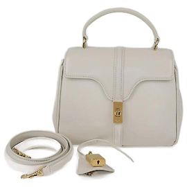 Céline Celine Weiß Mini 16 Handtasche Weiß