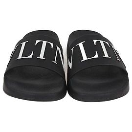 Valentino Schwarze VLTN Pool-Slide-Sandalen Schwarz