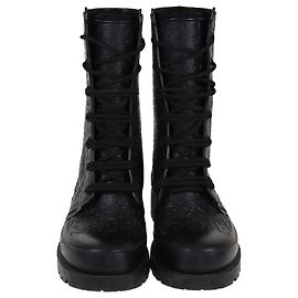 Christian Dior Schwarze Diorcamp Regenstiefel mit geprägtem Dior-Muster Schwarz