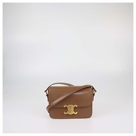 Céline Bolsa de Ombro Teen Triomphe Marrom Celine Marrom