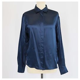 Christian Dior Navy Blue Bee Embroidered Long Sleeve Blouse Navy blue