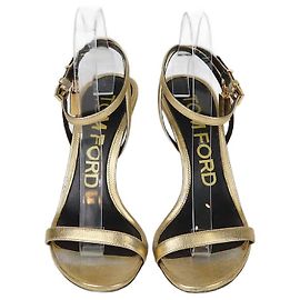 Sandali Nudi a Punta con Lucchetto Oro Tom Ford Altro