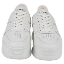 Céline Baskets à talon compensé blanches Celine Blanc