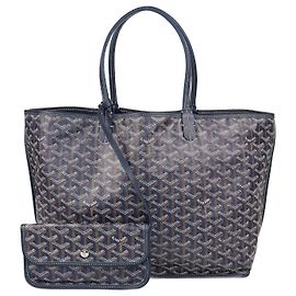 Borsa Anjou PM reversibile in Goyardine blu navy Blu navy
