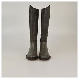 Bottes Équestres Texturées Grises Brunello Cucinelli Gris