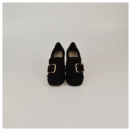 Pompes à franges noires Prada Noir