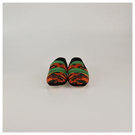 Loewe Multicolor Woven Flat Loafers Multiple colors