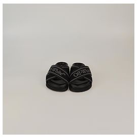 Off White Off-White Black Cloud Criss Cross Slides Black Eggshell