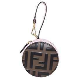 Monedero redondo Fendi FF en tabaco/Fendi Otro