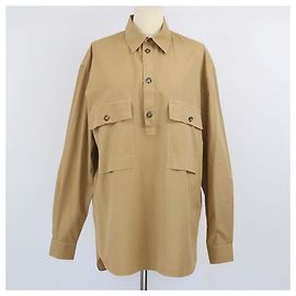 Camicia a maniche lunghe marrone con doppia tasca Loro Piana Marrone