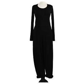 Schwarzer Langarm-Overall von Saint Laurent Schwarz