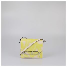 Hermès Sac Mini Roulis Hermes Nata/Lime/Jaune Bourgeon & Poussin en Swift Doré Autre