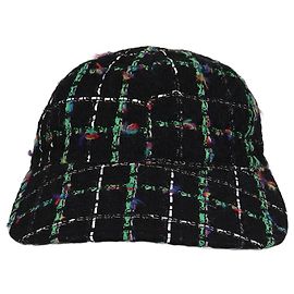 Chanel Black/Multicolor Tweed Baseball Cap Black Multiple colors