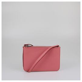 Borsa a tracolla Burberry Penhurst con tripla zip in rosa scuro Altro