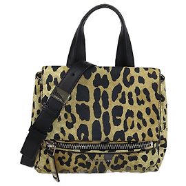 Bolso de mano Pandora Mini Pure con estampado de leopardo negro/amarillo de Givenchy Negro Amarillo