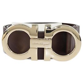 Cinto marrom com fivela Gancio da Salvatore Ferragamo Marrom