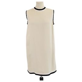 Robe mini sans manches crème/noire Gucci Noir Écru