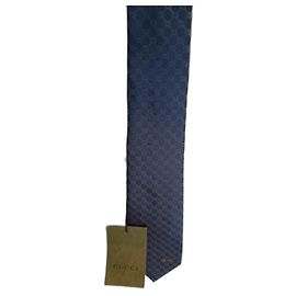 Gucci Corbata Jacquard Morset Azul