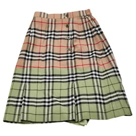 Burberry-Burberry Nova Check Wool Skirt-Beige,Other