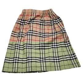 Burberry-Burberry Nova Check Wool Skirt-Beige,Other